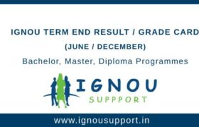 Ignou Result Grade Card