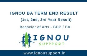 Ignou BA Term End Result