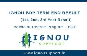 Ignou BDP Term End Result