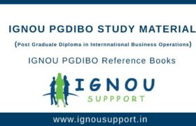 Ignou PGDIBO Study Material