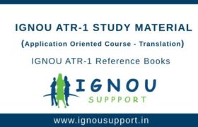 Ignou ATR-1 Study Material