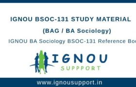 Ignou BSOC-131 Study Material