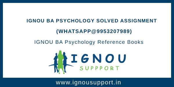 ba psychology ignou assignment