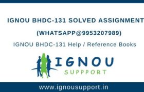 IGNOU BHDC-131 Solved Assignment