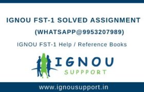 IGNOU FST-1 Solved Assignment