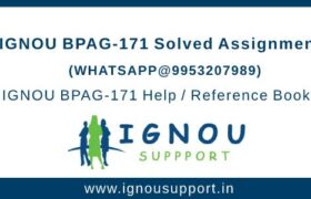 IGNOU BPAG171 Solved Assignment