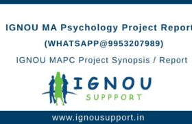 IGNOU MAPC Project Report