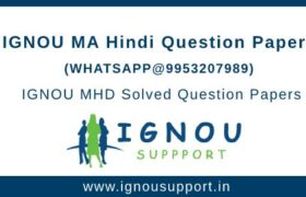 IGNOU MHD Question Papers